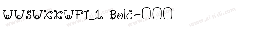 UUSUKKUFI_1 Bold字体转换